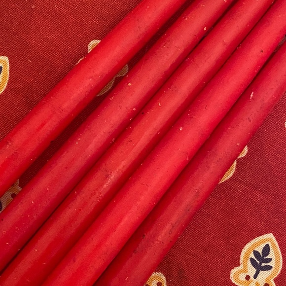 VTG I 5 Red Tiny Tapers I Taper Candles - Picture 3 of 8